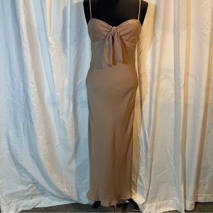 Dèluc Silk Slip Dress in Rosy Brown